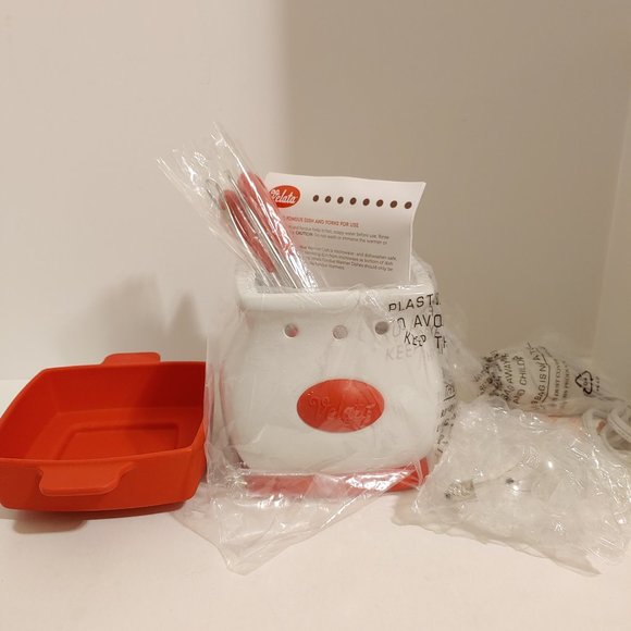 Velata Maraschino (RED) Pedestal Fun Fondue Set by Scentsy - NEW! - Picture 2 of 4